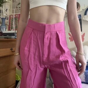 Pink Zara work casual pants
